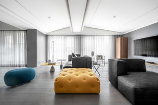 大连200平现代风二手房改造 光客厅就惊艳无比！室内外一体化装饰设计施工全解析